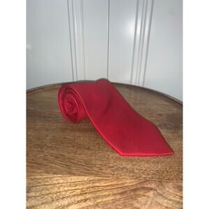 Knightsbridge Men's Red Designer Tie‎ Solid Formal Wedding